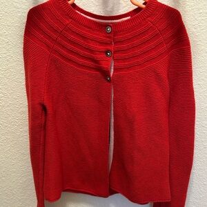 Mini Boden red cardigan size 8-9 like new